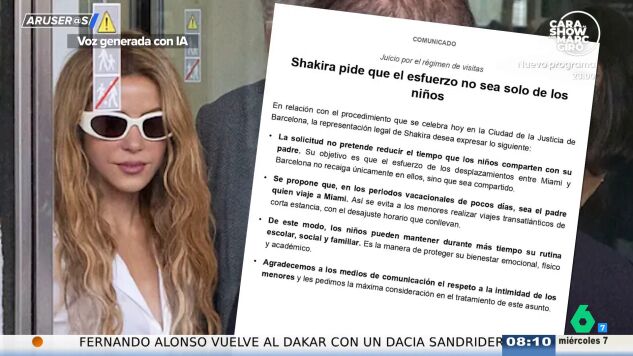 Shakira abandona el juzgado tras verse con Piqu&eacute;: "Se propone que sea el padre quien viaje en las vacaciones de pocos d&iacute;as"