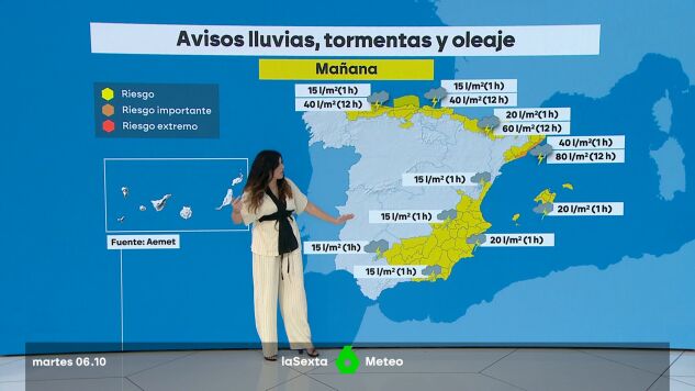 Las tormentas y las lluvias persisten en gran parte del pa&iacute;s con una bajada generalizada de las temperaturas