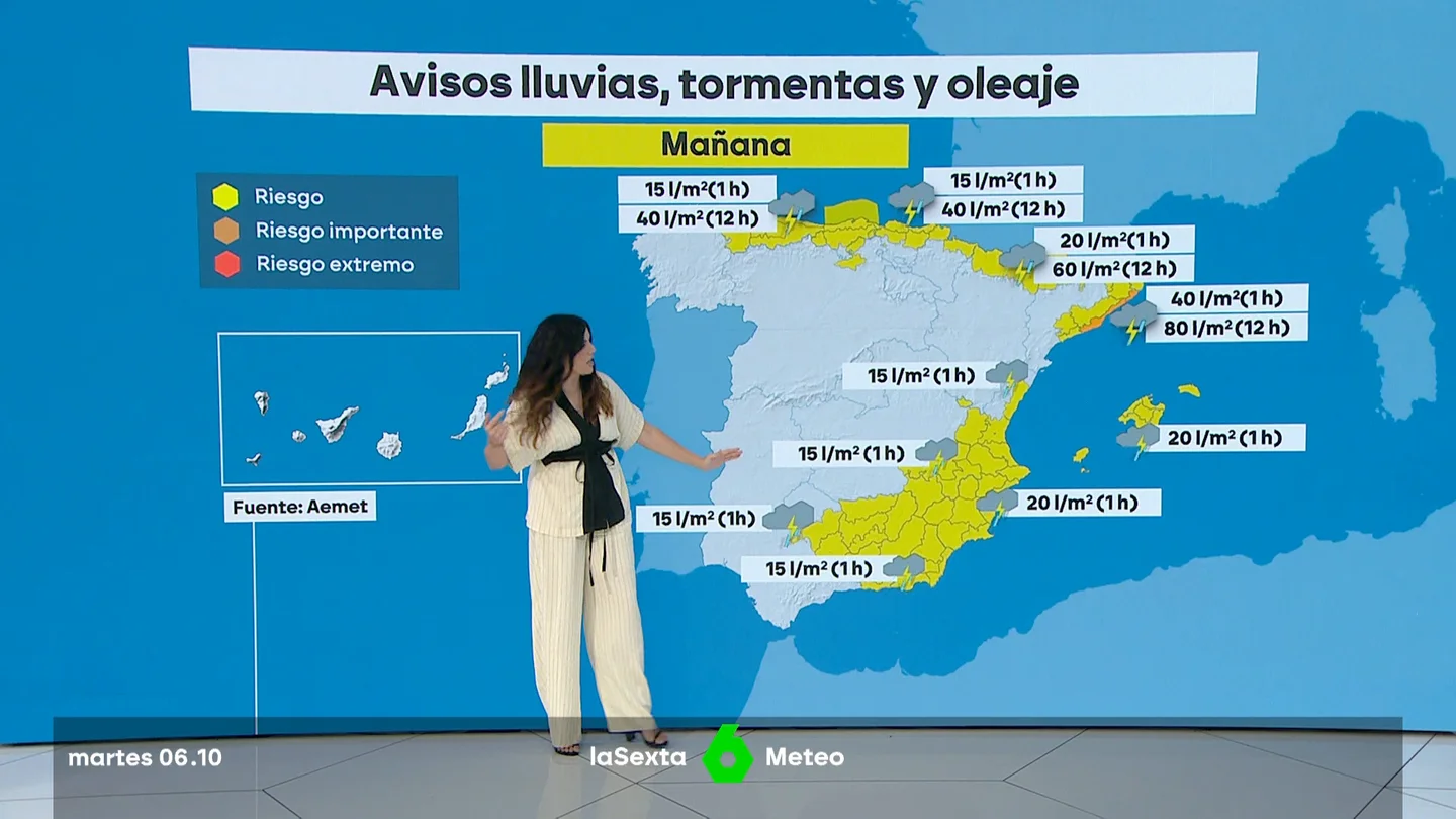 Las tormentas y las lluvias persisten en gran parte del país con una bajada generalizada de las temperaturas Las tormentas y las lluvias persisten en gran parte del país con una bajada generalizada de las temperaturas