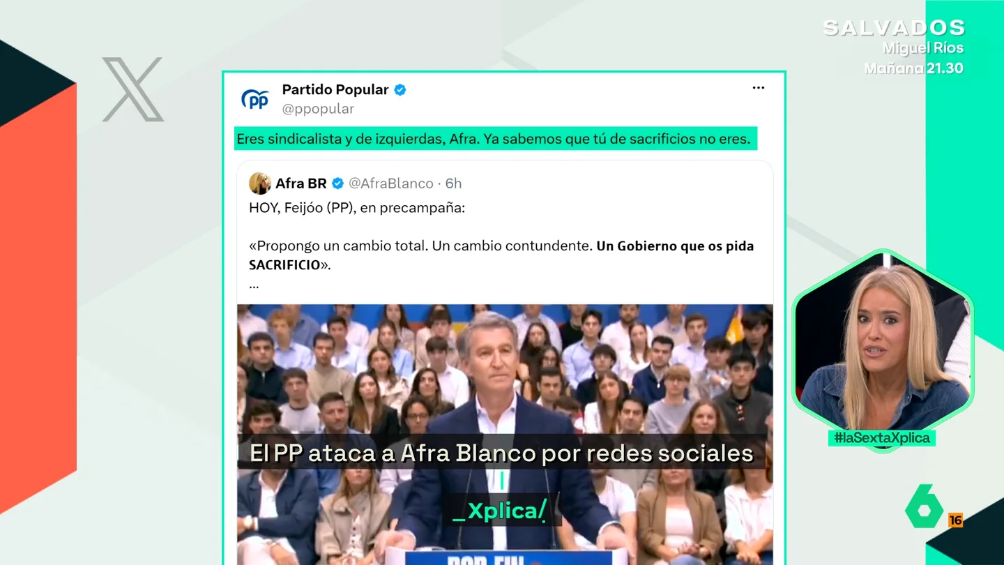 Afra Blanco, en laSexta Xplica Afra Blanco, en laSexta Xplica