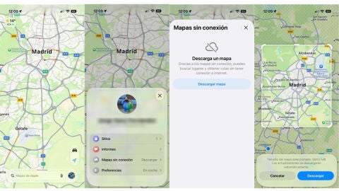 Mapas sin conexión en Mapas