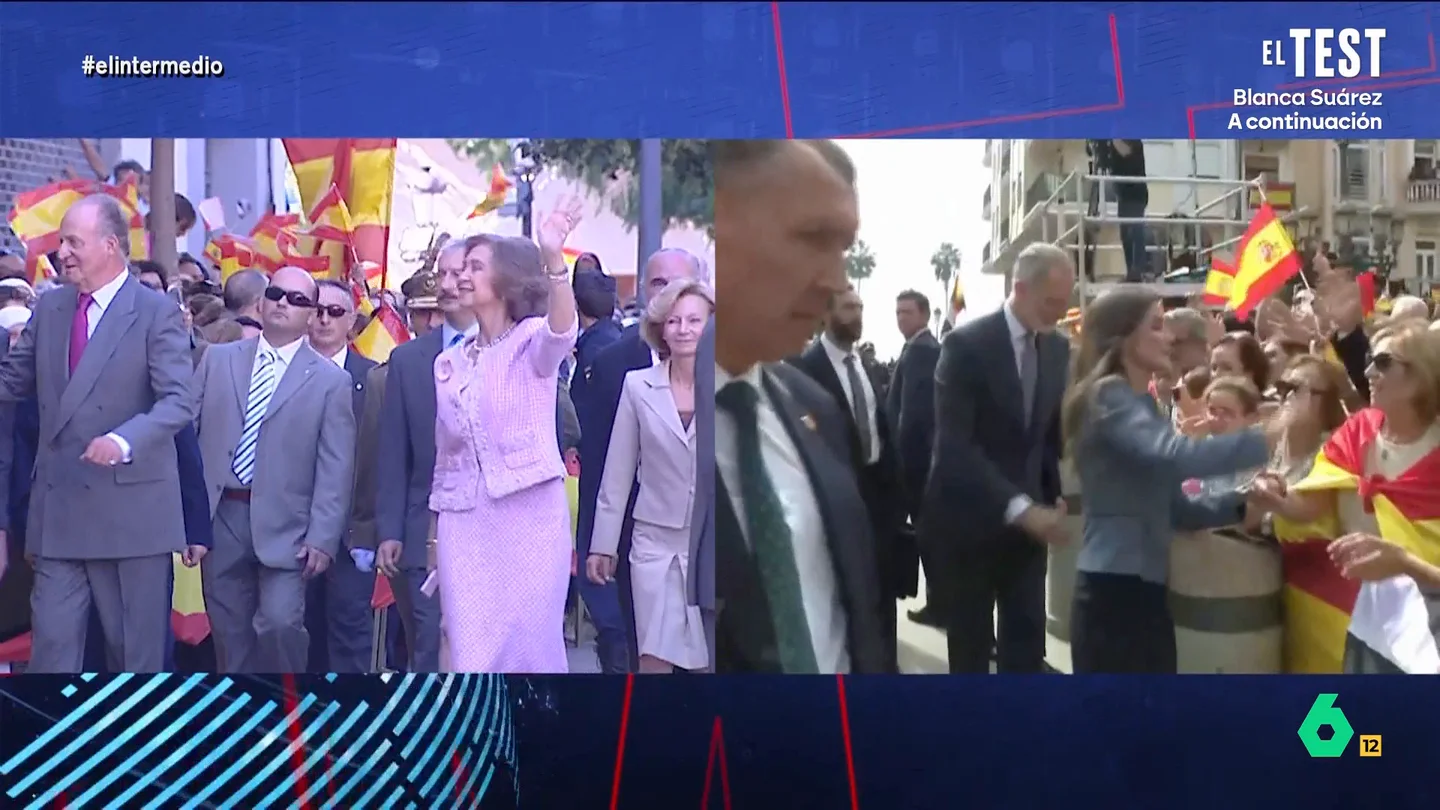 Wyoming analiza las diferencias entre las visitas de los eméritos y los reyes a Ceuta: "Mientras Letizia da la mano, Sofía les trataba con distancia" Wyoming analiza las diferencias entre las visitas de los eméritos y los reyes a Ceuta: "Mientras Letizia da la mano, Sofía les trataba con distancia"