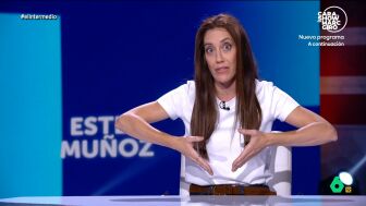Cristina Gallego se convierte en 'Esther Mu&ntilde;oz', que en El Intermedio intenta explicar sus declaraciones en las que aseguraba que el sistema de pensiones "va a petar" y que hace falta cambiar el modelo.