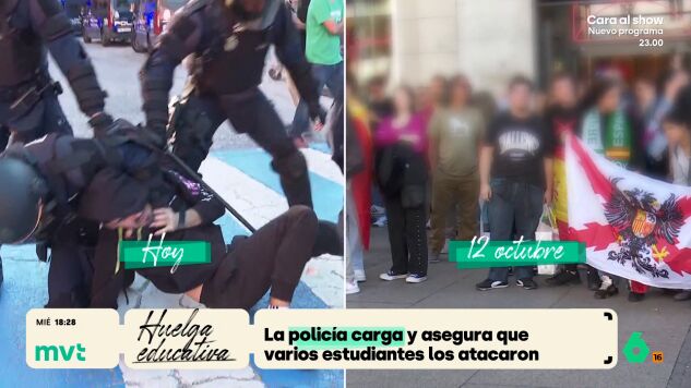 I&ntilde;aki L&oacute;pez compara las duras cargas policiales de los antidisturbios en la Complutense durante la huelga educativa con la de los manifestantes de derechas en Sol el 12 de octubre, donde el comportamiento de la UIP fue "manifiestamente diferente".