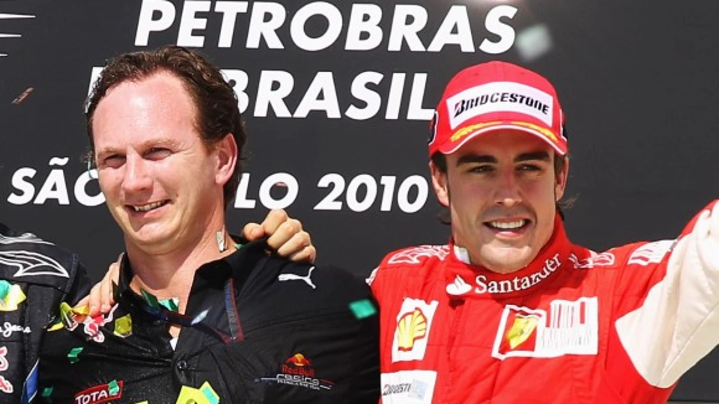 Christian Horner y Fernando Alonso en Brasil 2010 Christian Horner y Fernando Alonso en Brasil 2010