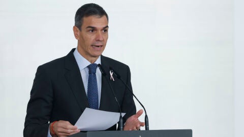 El presidente del gobierno Pedro S&aacute;nchez, este lunes en el Complejo de la Moncloa.