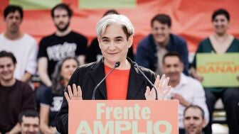 Ada Colau, durante el acto de presentaci&oacute;n de su candidatura a las elecciones generales del 29N/ Carlos Luj&aacute;n / Europa Press