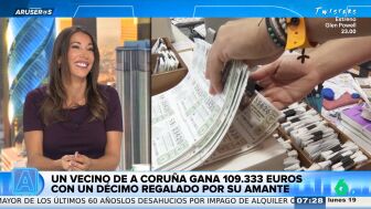 La 'pillada' de una mujer a su marido infiel tras ganar 109.333 euros con un d&eacute;cimo de loter&iacute;a regalado por su amante