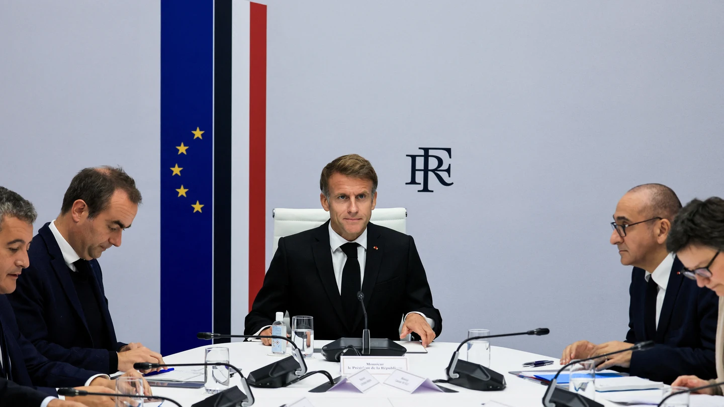 El ministro de Justicia francés, Gérald Darmanin, el primer ministro francés, Sébastien Lecornu, el presidente francés, Emmanuel Macron y el ministro del Interior francés, Laurent Núñez El ministro de Justicia francés, Gérald Darmanin, el primer ministro francés, Sébastien Lecornu, el presidente francés, Emmanuel Macron y el ministro del Interior francés, Laurent Núñez