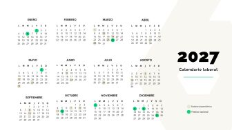 Calendario laboral de 2027 en Espa&ntilde;a