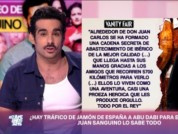 Juan Sanguino analiza la "cadena secreta de de abastecimiento de jam&oacute;n ib&eacute;rico" para el rey Juan Carlos en Abu Dabi
