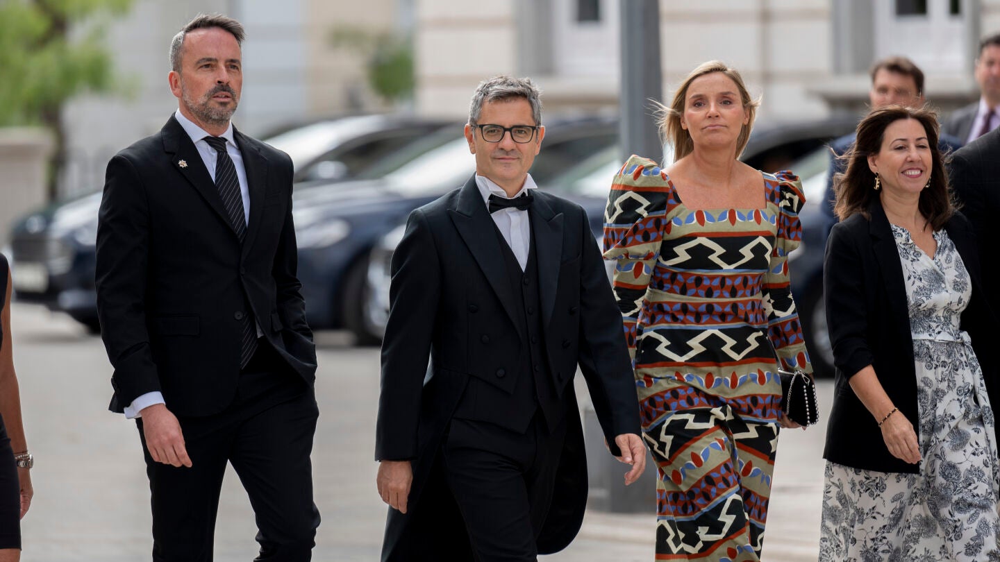 El ministro de la Presidencia, Justicia y Relaciones con las Cortes, F&eacute;lix Bola&ntilde;os y la secretaria general para la Innovaci&oacute;n y Calidad del Servicio P&uacute;blico de Justicia de Espa&ntilde;a, Sof&iacute;a Puente 