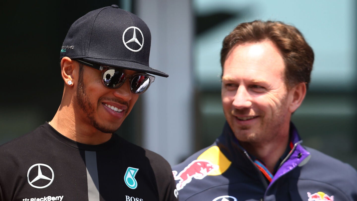 Lewis Hamilton y Christian Horner