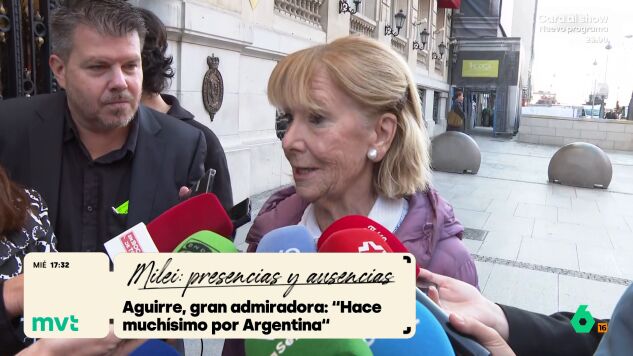 El primer acto de Javier Milei en Madrid estuvo marcado por las ausencias de pesos pesados de PP y Vox. All&iacute; s&iacute; estuvo Esperanza Aguirre, que aprovechaba para alabar su gesti&oacute;n a pesar de que las cifras de pobreza siguen aumentando en Argentina.