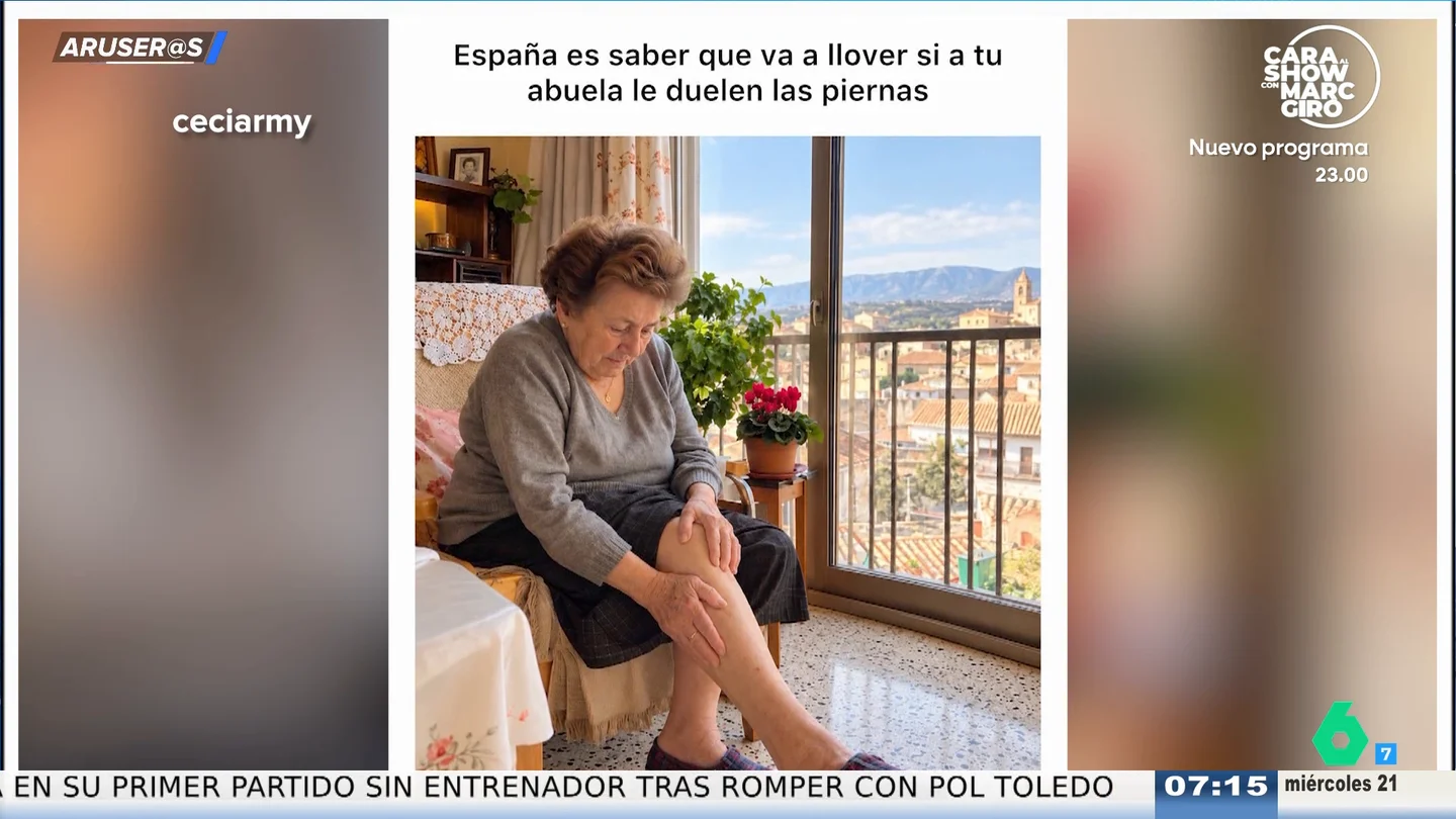 "¿Qué es España?": el trend viral que nos lleva desde la pared de gotelé al saber que va a llover porque a tu abuela le duelen las piernas "¿Qué es España?": el trend viral que nos lleva desde la pared de gotelé al saber que va a llover porque a tu abuela le duelen las piernas