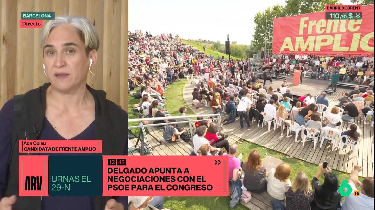 Ada Colau no descarta un pacto PSOE-Frente Amplio para el Congreso: "Habrá conversaciones entre partidos para ultimar las listas" Ada Colau no descarta un pacto PSOE-Frente Amplio para el Congreso: "Habrá conversaciones entre partidos para ultimar las listas"