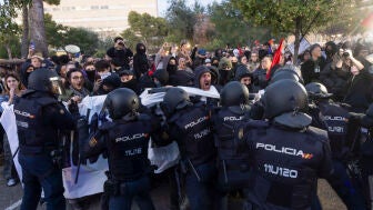 Cargas policiales en Zaragoza.