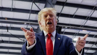 El presidente de Estados Unidos, Donald Trump, durante un mitin