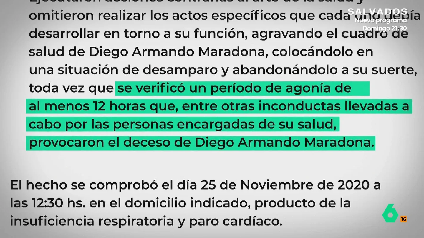 Un corazón de medio kilo y una agonía de 12 horas: la autopsia de Maradona que plantea una cronología distinta a la de sus médicos Equipo de Investigación reconstruye las horas previas a la muerte de Maradona según los informes de los enfermeros que lo atendían y la cronología distinta que plantea el informe forense.