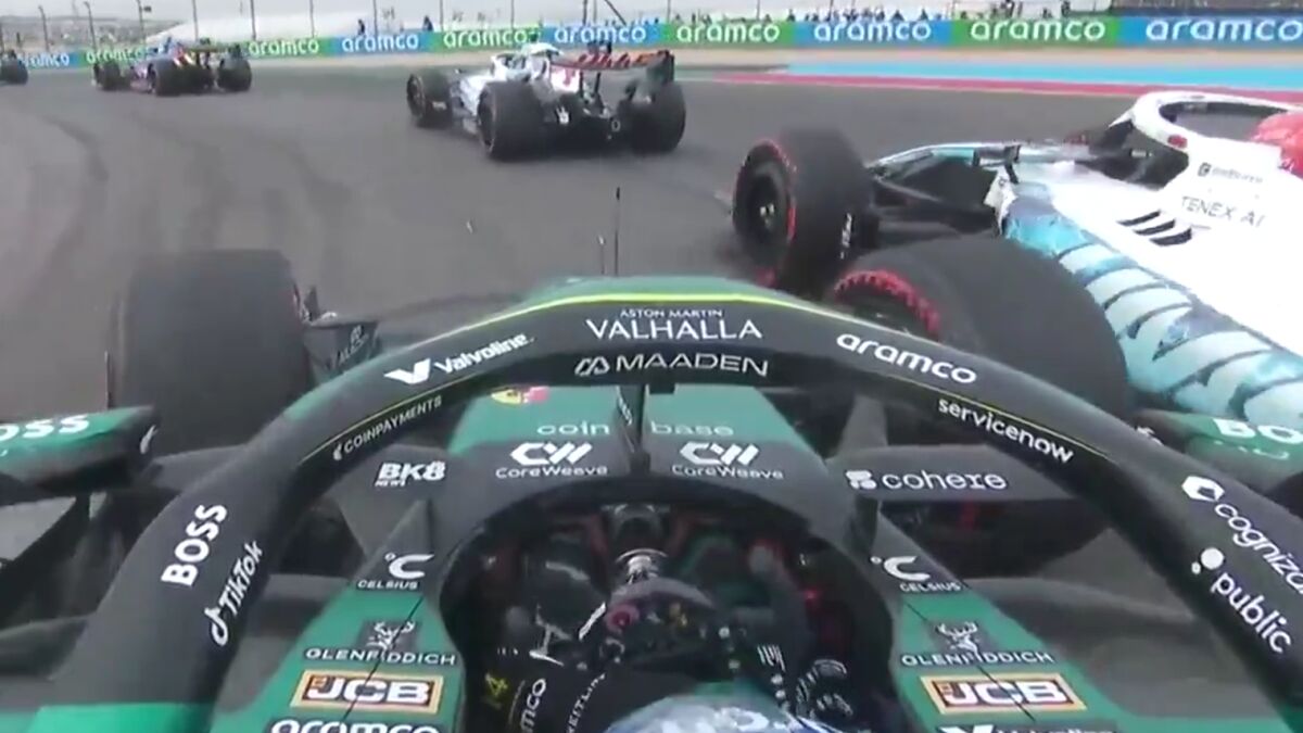 Frustración en Aston Martin: Así fue el toque con Albon que arruinó la carrera de Alonso en Austin