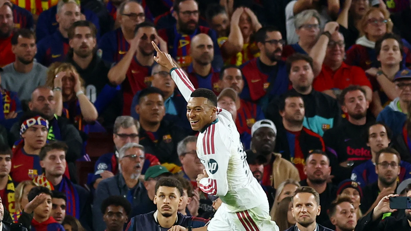 Kylian Mbappé celebra el primer gol del Real Madrid en el Clásico Kylian Mbappé celebra el primer gol del Real Madrid en el Clásico