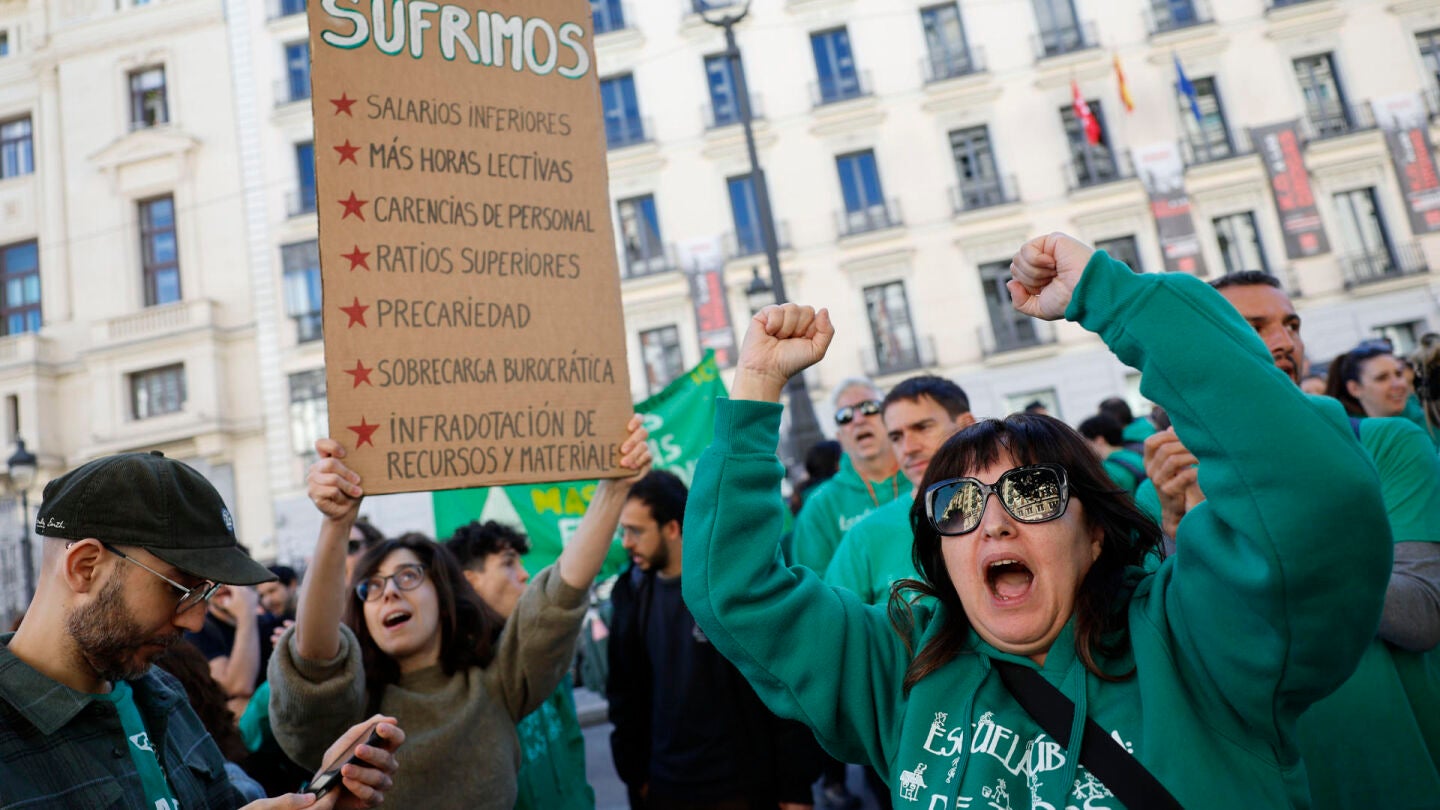Tercera semana de huelga de profesores.
