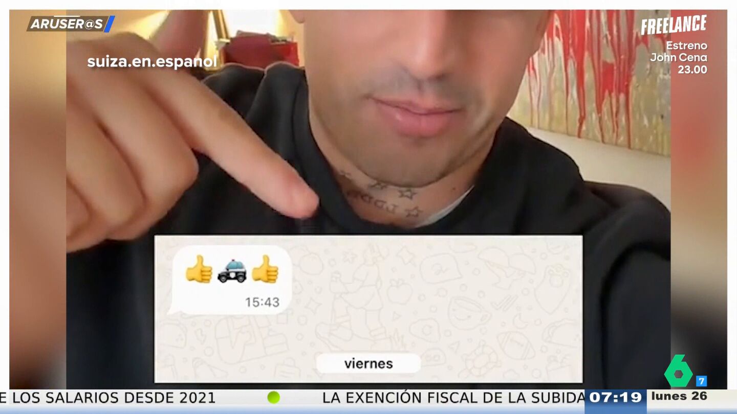 Un espa&ntilde;ol que vive en Suiza se sorprende de que la Polic&iacute;a le mande WhatsApps: "Al final me ponen en 'mejores amigos'"