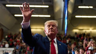 El presidente de Estados Unidos, Donald Trump, durante un acto