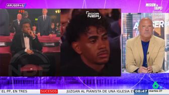 Alfonso Ar&uacute;s se fija en la decepci&oacute;n de Lamine Yamal y Mbapp&eacute;: "Se han vendido mucho en la previa del Bal&oacute;n de Oro, &iexcl;ni Cristiano!"