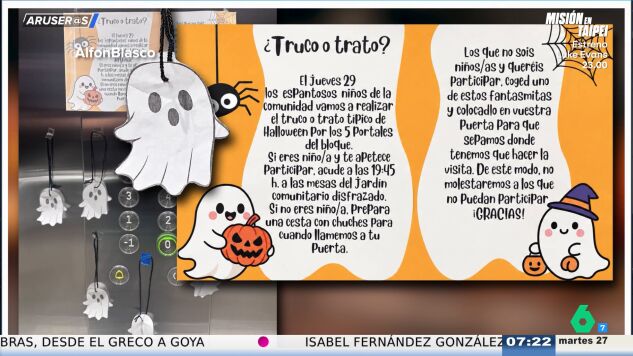 El consejo de Alfonso Ar&uacute;s a los ni&ntilde;os que hacen truco o trato por los portales: "Si no te abren..."