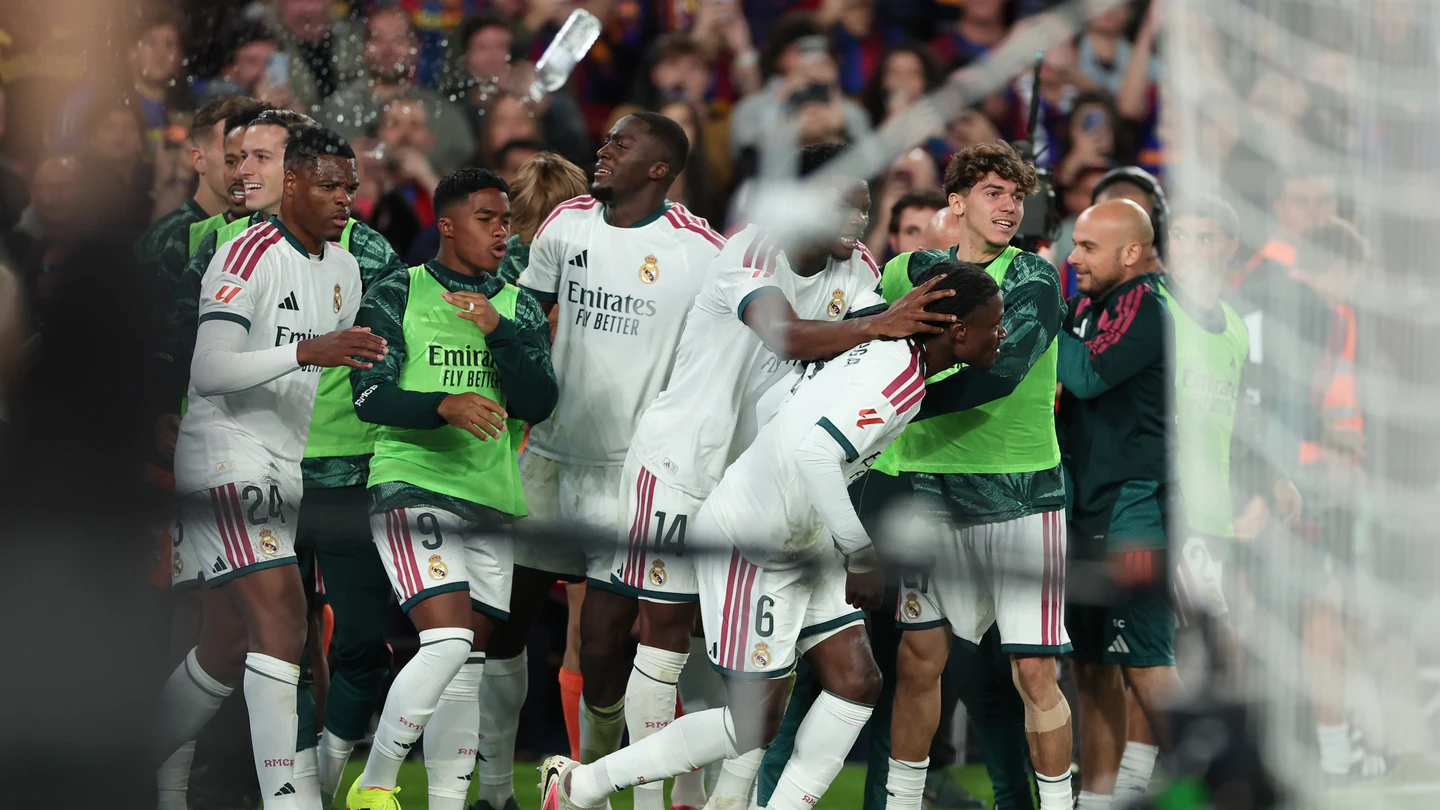 Celebración del gol de la victoria de Mbappé en el Clásico Celebración del gol de la victoria de Mbappé en el Clásico