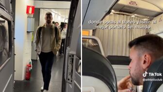 El mensaje de la tripulaci&oacute;n del avi&oacute;n que llev&oacute; a Unai Sim&oacute;n a la gala del Bal&oacute;n de Oro: "Zorte on, Unai!!