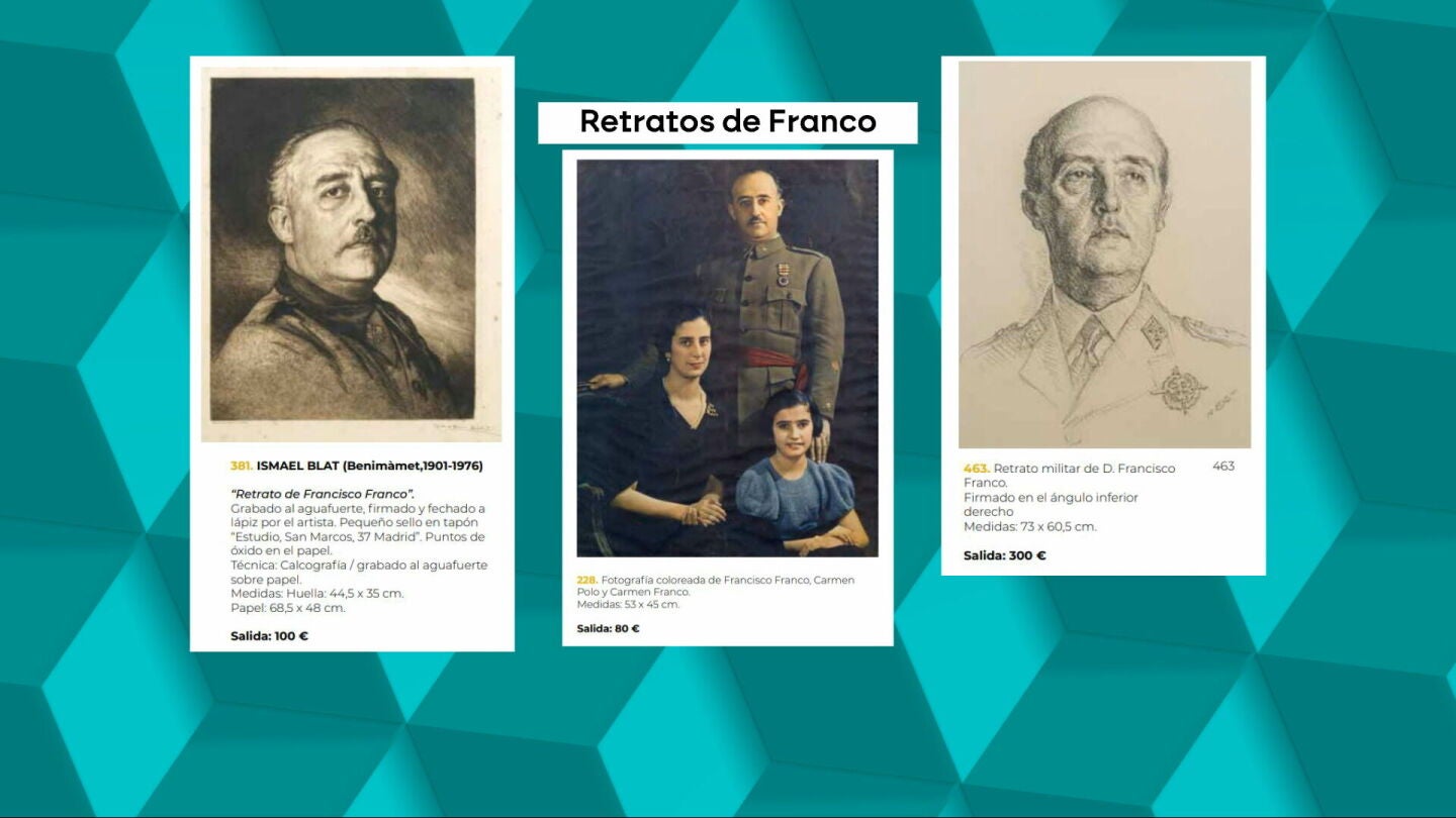 Retratos de Franco, a subasta.