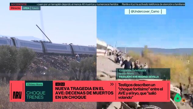 "He visto cuerpos, personas atrapadas gritando, un hombre sin brazo": Ignacio Rela&ntilde;o, pasajero del AVE siniestrado en Toledo relata el "infierno" vivido