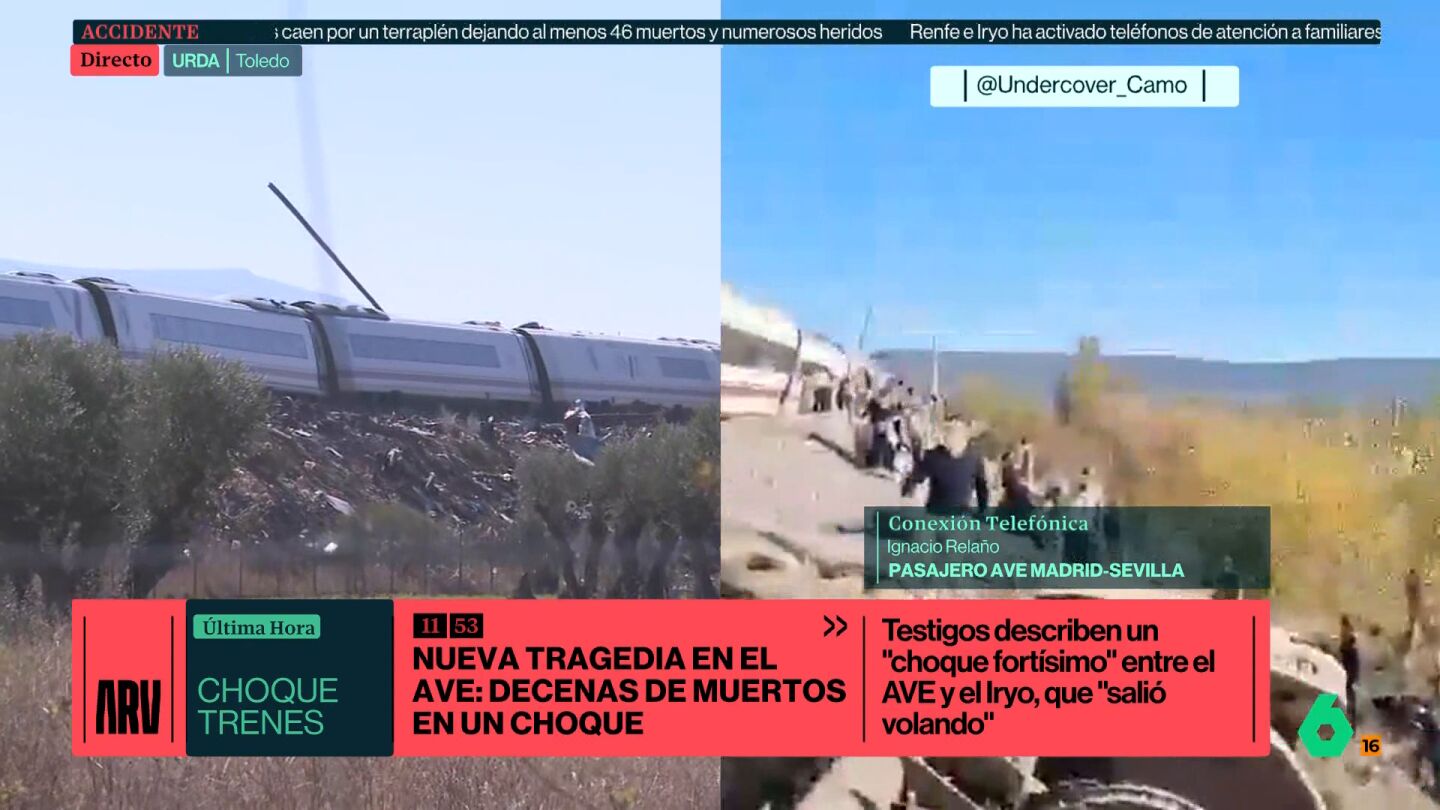 "He visto cuerpos, personas atrapadas gritando, un hombre sin brazo": Ignacio Rela&ntilde;o, pasajero del AVE siniestrado en Toledo relata el "infierno" vivido