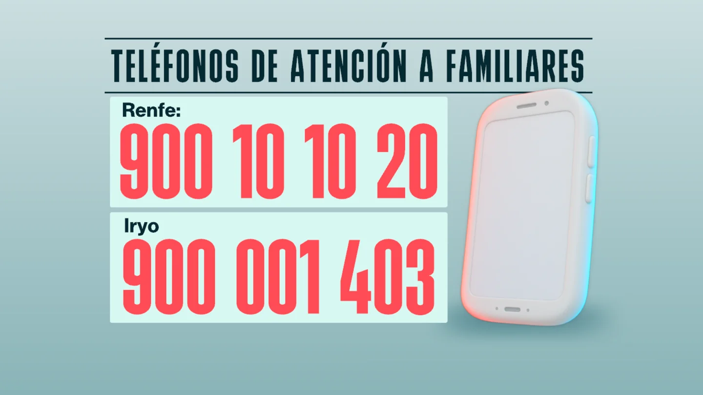 Los teléfonos de atención a los afectados por el accidente de tren en Toledo Los teléfonos de atención a los afectados por el accidente de tren en Toledo