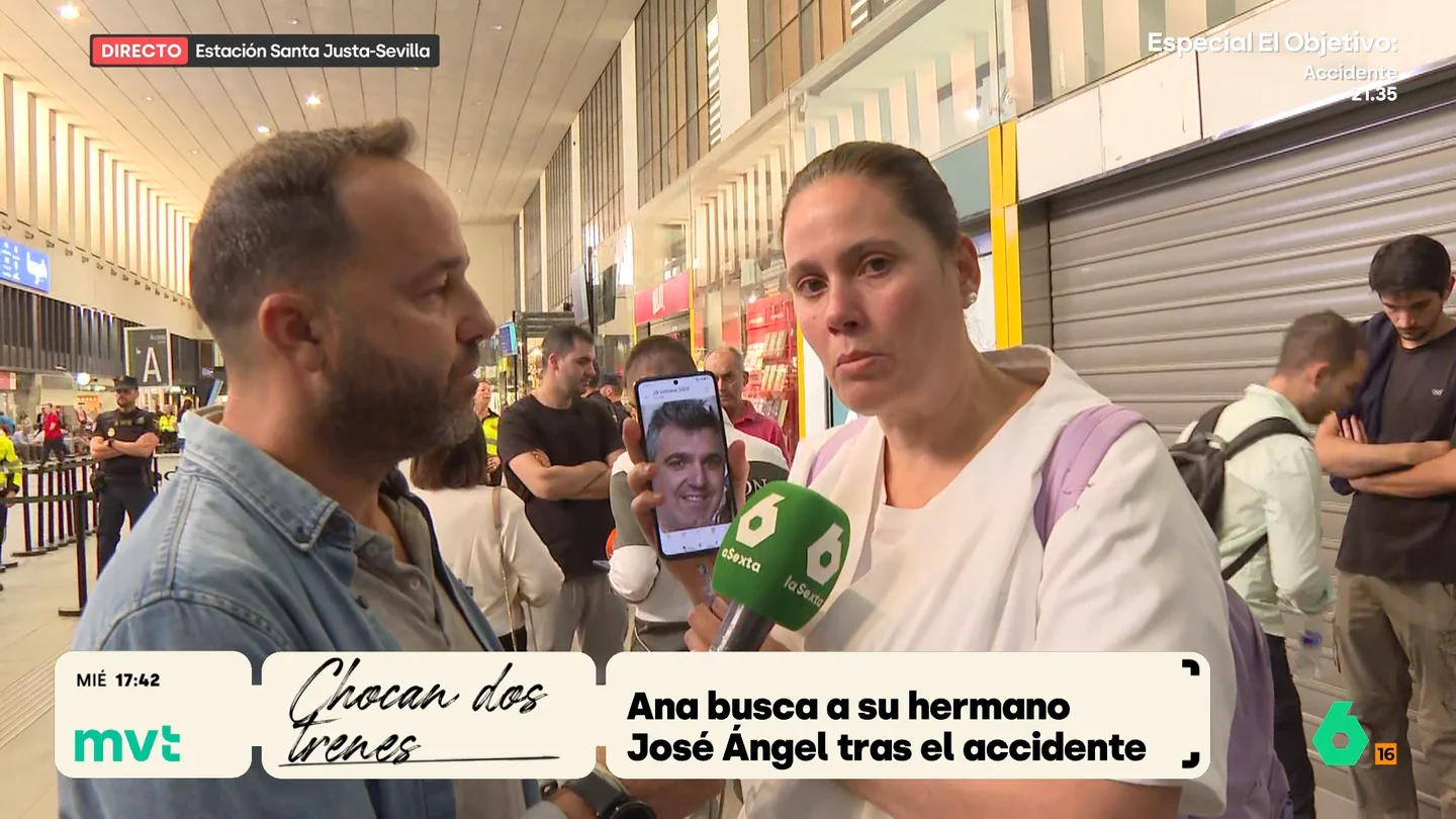 El hermano de Ana, el amigo de Diego: la angustiosa búsqueda de los familiares de los pasajeros a bordo de los trenes accidentados Más Vale Tarde habla con tres familiares y amigos que están buscando a personas desaparecidas tras el accidente ferroviario de Urda. Los tres hablan de falta de información y comparten sus datos en busca de alguien que pueda arrojar luz sobre su paradero.