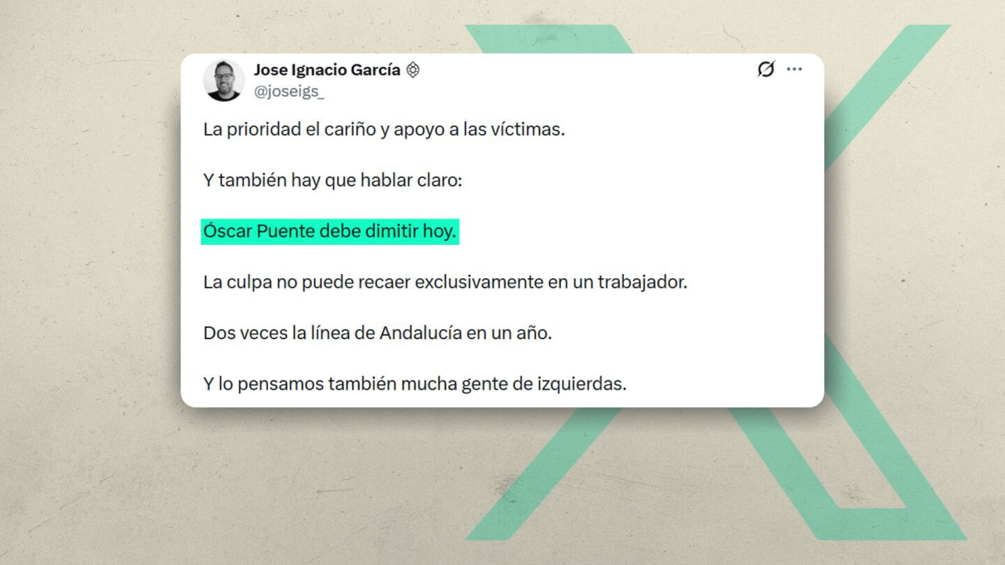 Jos&eacute; Ignacio Garc&iacute;a, l&iacute;der de Adelante Andaluc&iacute;a, pide la dimisi&oacute;n de Puenteen un tuit. 