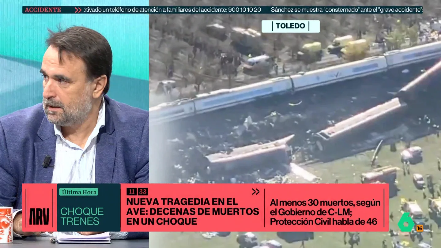 Un ingeniero industrial advierte que es "pronto" para plantear una hipótesis sobre el accidente de tren en Toledo: "Tienen que fallar varias cosas en cascada" Un ingeniero industrial advierte que es "pronto" para plantear una hipótesis sobre el accidente de tren en Toledo: "Tienen que fallar varias cosas en cascada"