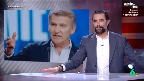 Dani Mateo, tras prometer Feijóo que no bailará ni besará en público a su pareja: "Él es más de besar el suelo que pisa Ayuso" Feijóo ha mostrado su compromiso a no bailar en los mítines ni besar a su pareja, pero Dani Mateo le recuerda su hemeroteca donde "lo daba todo" en un acto en Canarias o cuando besó a su pareja en su investidura como presidente de la Xunta.
