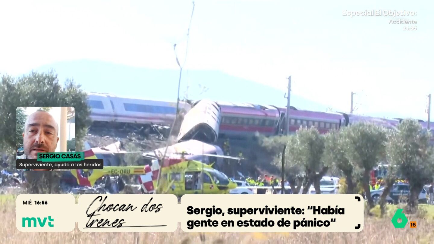 Sergio Casas iba a bordo del AVE que ha impactado con un tren Iryo a la altura de Urda. Explica en M&aacute;s Vale Tarde c&oacute;mo ha vivido el impacto y los instantes posteriores de nervios y p&aacute;nico: "Esto te cambia el orden de las cosas que tienes en la cabeza".