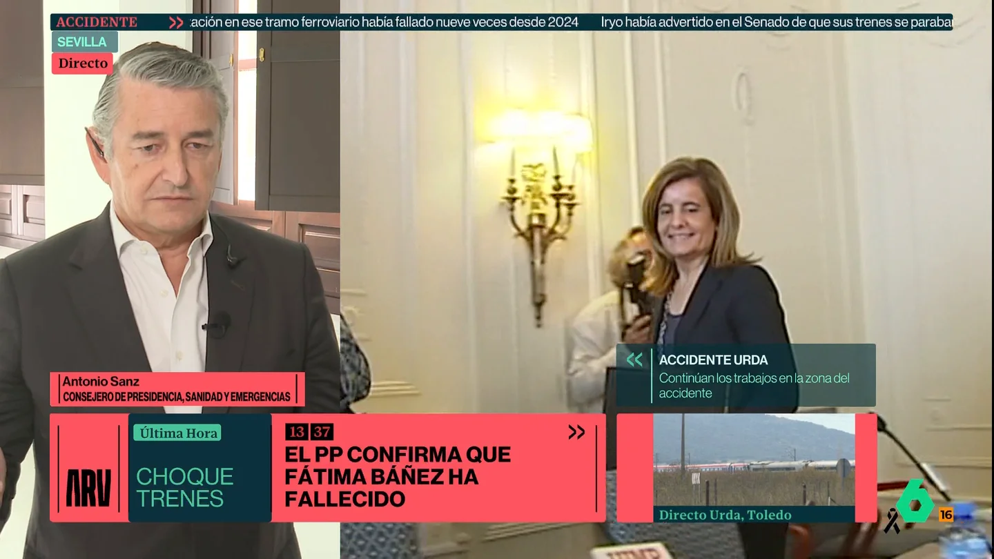 Antonio Sanz lamenta la muerte de su "amiga y compañera" Fátima Báñez: "Representa el gran nombre de ministra" Antonio Sanz lamenta la muerte de su "amiga y compañera" Fátima Báñez: "Representa el gran nombre de ministra"