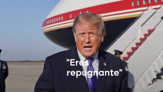 Trump llama "repugnante" a un periodista tras preguntarle por la cancelaci&oacute;n de sus m&iacute;tines: "P&oacute;ngase en forma, tiene un aspecto horrible"
