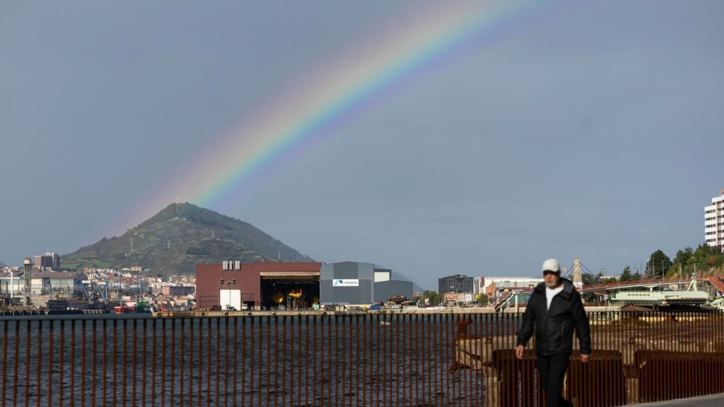 El arco&iacute;ris, en el cielo
