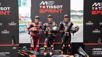 Marc M&aacute;rquez, Pedro Acosta y Marco Bezzecchi