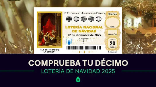 Comprueba tu décimo de la Lotería de Navidad de 2025 con el Lotómetro de laSexta.